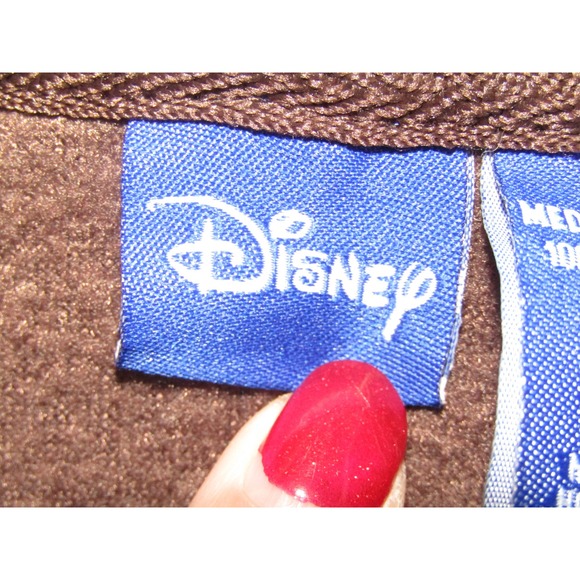 Disney Chip and Dale Zip Up Hoodie Brown Fleece Character Graphic Medium - Picture 7 of 12